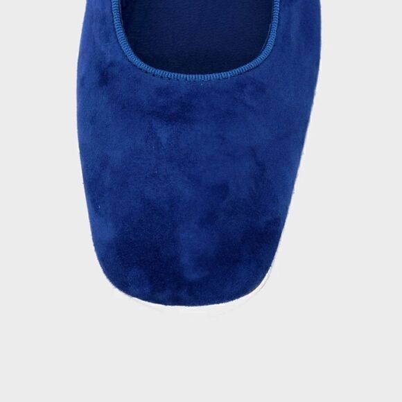 NUR Italy Handmade NEW Giuliano Blue Suede Ballerina Flat. Size 7. - Picture 5 of 8
